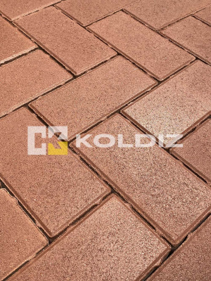 Брусчатка Колдиз Прямоугольник 200х100х60 без фаски Бордовая